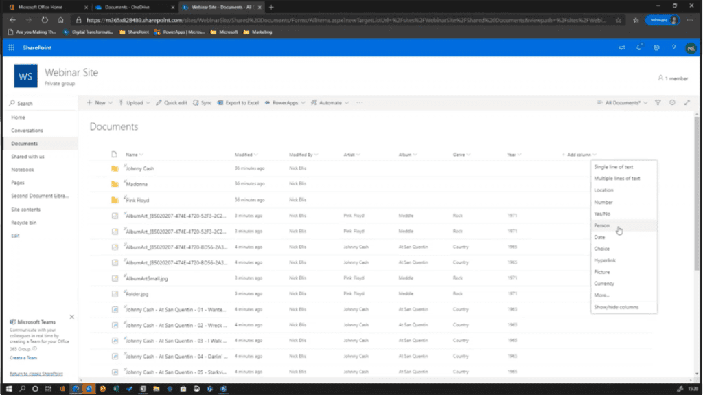 SharePoint and OneDrive