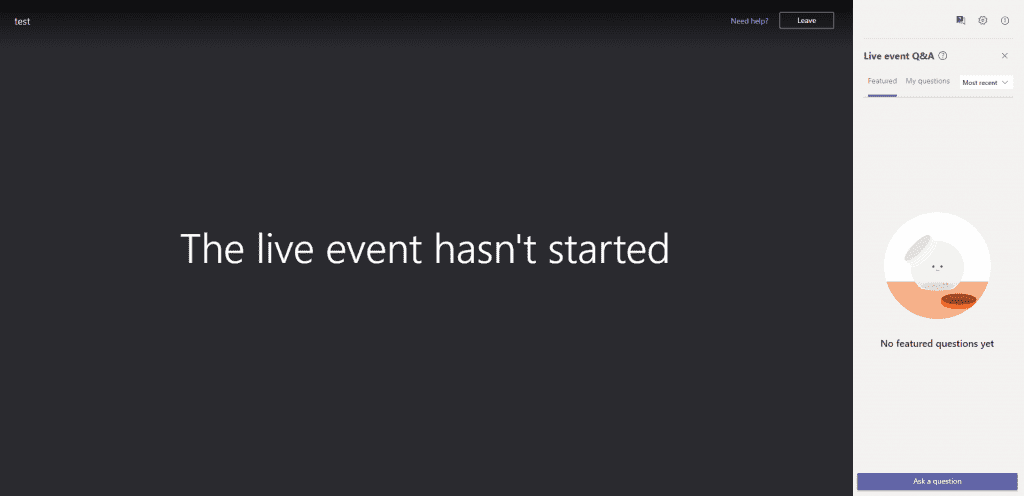 Live events on the browser