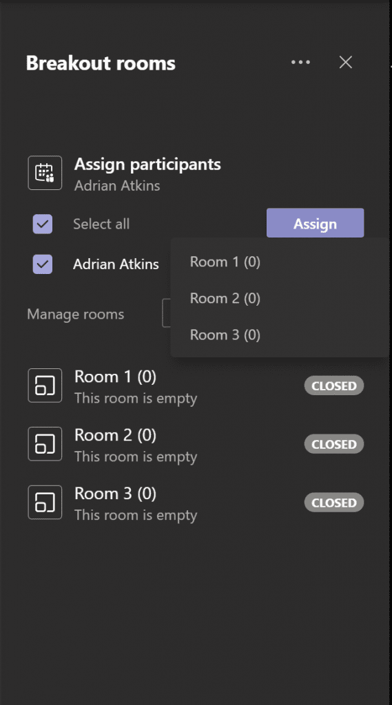 Breakout rooms