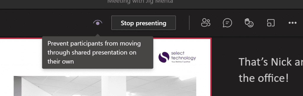 Stop presenting a PowerPoint Live