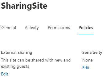 SharePoint policies