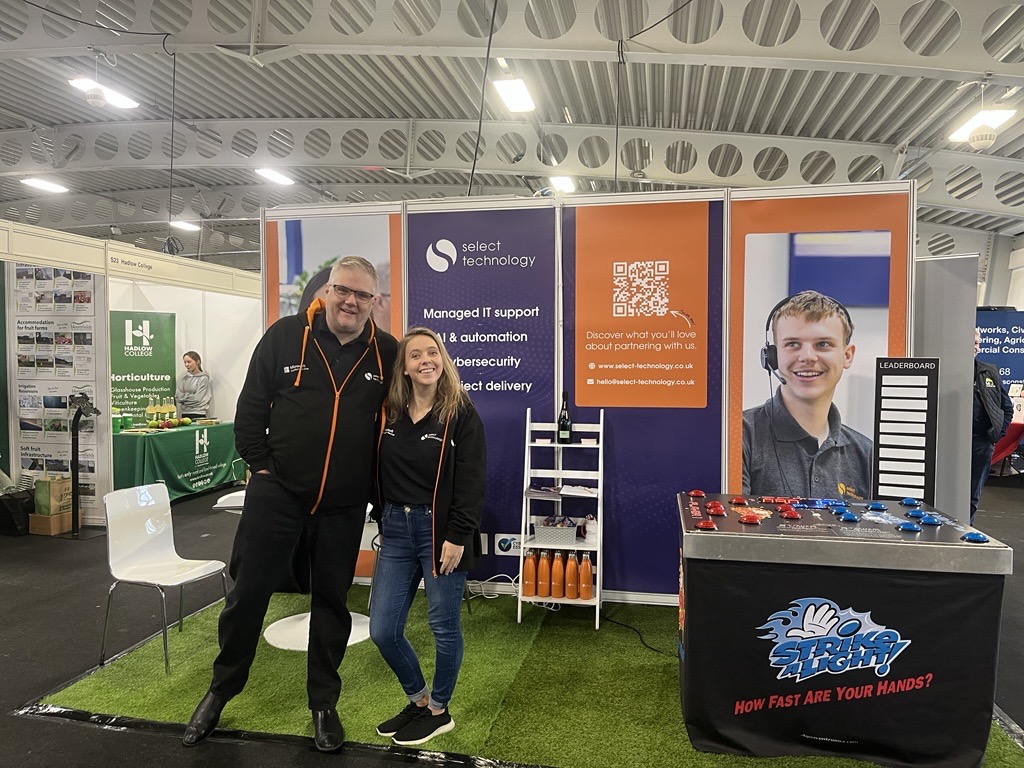 National Fruit Show 2025 with Select Technology - Nick Ellis, our AI and Automation expert and Cat our Technical Account Manager